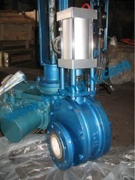DIN/API cast steel pneumatic ceramic flange gate valve